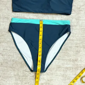 Mooslover Women’s Large Blue One Shoulder Bikini Swimsuit 2 Piece Cut out New thumbnail 4