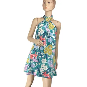 C'isa Floral‎ Twist Front Mini Dress Size M NWT thumbnail 3