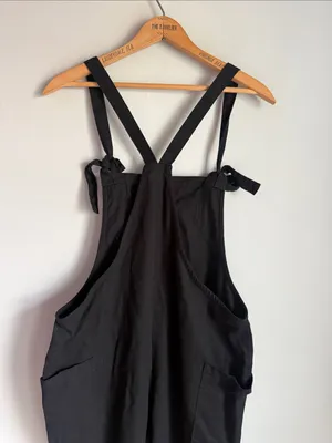 Lucy & Yak Original dungarees in black organic cotton canvas Overalls 8L thumbnail 8