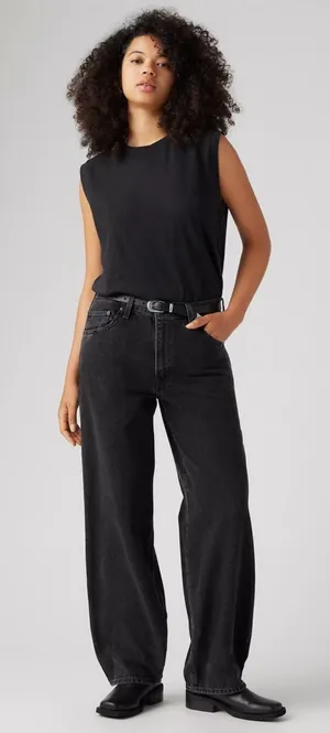 Levi’s Baggy Dad Jeans in Boot Barn (washed black) 24 thumbnail 1