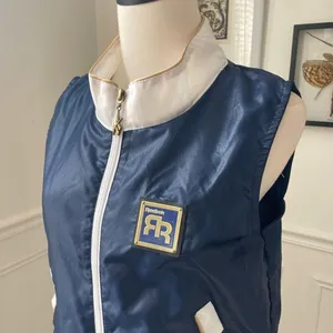 Vintage 90s Reebok Navy Blue Full Zip Vest Streetwear Unisex M thumbnail 7