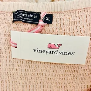 Vineyard Vines Pink Off Shoulder Smocked Ruffle Maxi Dress Coastal Wedding Guest thumbnail 8