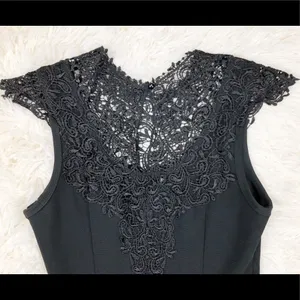 Ya Los Angeles Black Lace Fit And Flare Pleated Dress Size Small‎ thumbnail 3