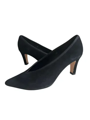 VAN ELI Womens Black Suede Pointed Heels Size 6 thumbnail 3