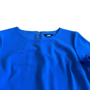 Tommy Hilfiger Faux Pocket Blue Sheath Dress Short Sleeve Size 12 Women's NWT thumbnail 3