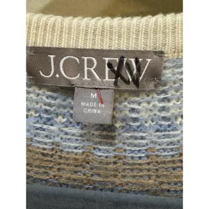 J.Crew Fair Isle Cardigan in Frosted Tundra Snow Brushed Yarn Sweater Medium thumbnail 6