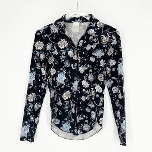 Aritzia‎ Wilfred Floral Stretch Top Women's Size XS French Girl Style thumbnail 3