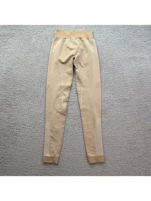 Kappa Leggings Womens Small-Medium Tan Beige Athletic Stretch Jogger Pants Y2K thumbnail 2