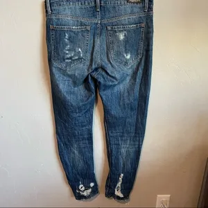 MNG‎ Mango Angie Boyfriend Distressed Denim Jeans thumbnail 6