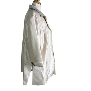 NWT Chico’s Subtle Sheen Topper Jacket Natural Cream Size 3 or XL thumbnail 6