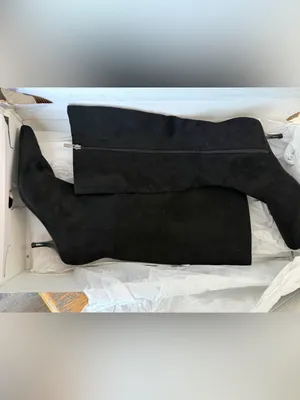Nine West Havier Knee High Kitten Heel Boots Black Size 9 $199 NWB thumbnail 3