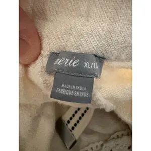 Aerie Shorts‎ Women XL Cream Navy Blue Striped Crochet Lace Trim Cotton Casual thumbnail 2