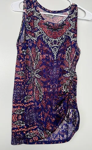Athleta‎ Vibrant Blue and Red Patterned Top thumbnail 1