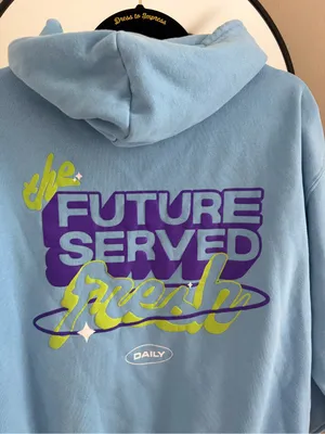 Poppi Future of Soda Blue Hooded Sweatshirt thumbnail 6