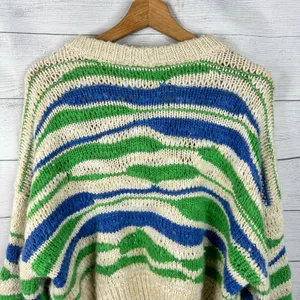 Aerie Womens size Small Intarsia Chunky Knit Wool Blend Oversized Sweater thumbnail 5