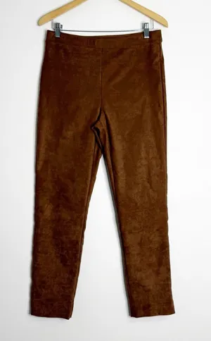Kobi Halperin Brown Faux Suede Pull On Pants Size Medium thumbnail 1