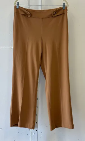 INC‎ International Concepts Camel Brown Wide Leg Petite Dress Pants Size 12P thumbnail 1