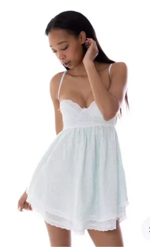 NWT Kitteny Blue Floral Lelette Mini Dress thumbnail 1