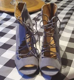 Qupid Peep Toe Boots size 10 thumbnail 1