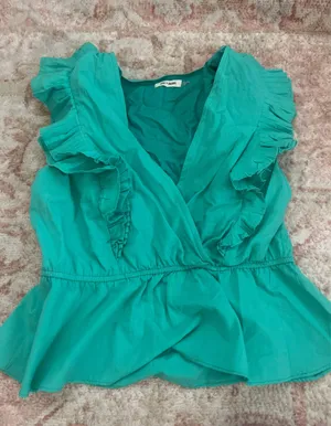 Day and moon top Green Size L thumbnail 1