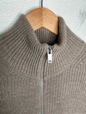 Quince Australian Merino Wool Half Zip Sweater Malted Toffee Extra Small thumbnail 5