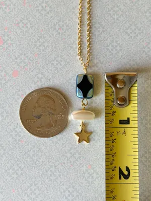 Handmade boho unique whimsy quality gold tone stainless steel necklace🖤 thumbnail 7