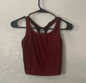 Nike cropped tank with built in bra thumbnail 1