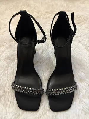 Apt. 9 Black Crystal-Embellished Ankle Strap Heels - Women thumbnail 1