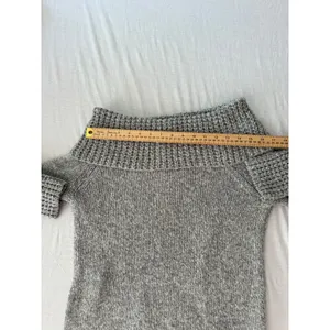 Abercrombie & Fitch Grey Cowl Neck Ribbed Knit Sweater Medium Raglan Sleeve thumbnail 6