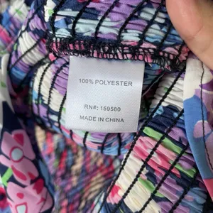 Pink Lily Boutique Floral Print Midi Dress Ruched Bubble Sleeves Size Medium thumbnail 10