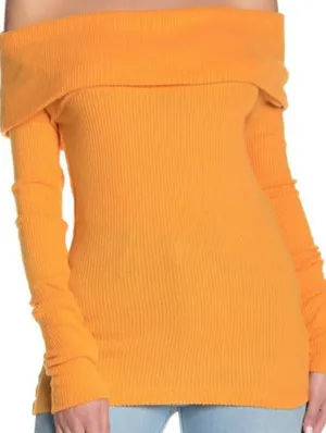 We The Free Off-the-Shoulder Ribbed Sweater Top thumbnail 1