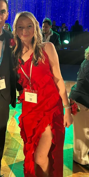 Red Dress Boutique Dress with slit thumbnail 1