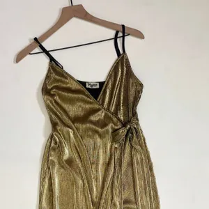 SHOW ME YOUR MUMU Jane Jumpsuit Gold Metallic Wrap Tie‎ Waist Party Glam Small thumbnail 4