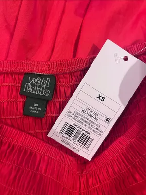 🌺New Wild Fable Red Drop Waist Maxi Skirt Size X-Small🌺 thumbnail 6