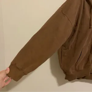 Brandy Melville Brown Oversized Full Zip Hoodie thumbnail 2