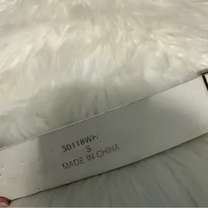 White Chunky Bedazzled Western Style Belt Small thumbnail 5