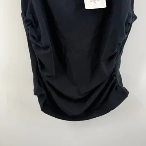 LNA Amani Tank Top SZ Medium NWT Midnight Sky Ruched Sleeveless Square Neck thumbnail 9