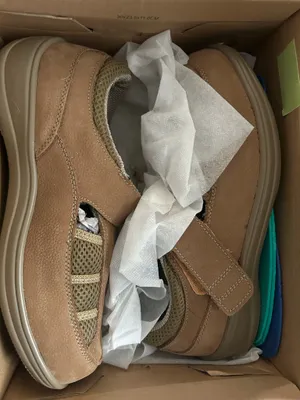 Sarasota beach hook and loop shoe Tan Size 9 thumbnail 1