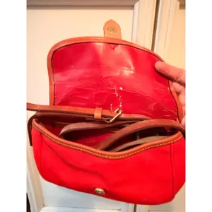 Dooney & Bourke Crossbody Bag Women Small Red Pebbled Leather Vintage Classic thumbnail 7