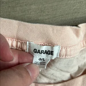 Garage Light Pink hate less love more Graphic Crop Top thumbnail 2