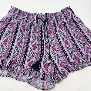 No Boundaries High Waist Patterned Shorts‎ - Pink and Black Ruffle hem Size L thumbnail 5
