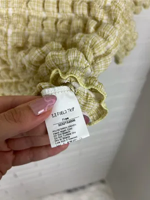 3.3 Field Trip Korean Streetwear Brand Cropped Bubble Top OSFM thumbnail 6
