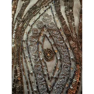 Free People Daydreaming Embellished Mini Beaded Skirt Antique Gold‎ Sz 0 thumbnail 14