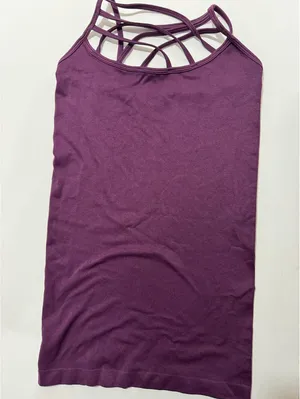 Zenana Outfitters Purple Strappy Tank Top S/M thumbnail 1