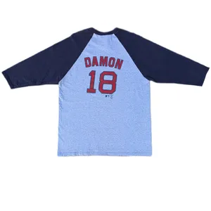 Vintage Lee Boston Red Sox MLB Baseball Johnny Damon 18 Grey Graphic T-shirt thumbnail 2