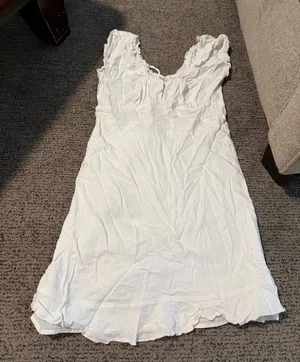 Cotton On White Linen Mini Dress thumbnail 1