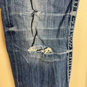 BKE Payton distressed dark wash denim jeans size 30R ladies thumbnail 5