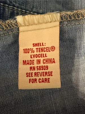 Reba 100% Tencel Chambray Denim Blue Shirt Dress Small Western Pockets Casual thumbnail 10