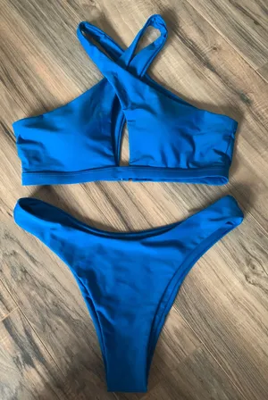 SheIn cross neck swimsuit thumbnail 2