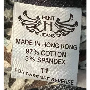 Hint Jeans Women's Wide Waist Band Wide Leg Back Legs Frayed‎ Size 11 thumbnail 8